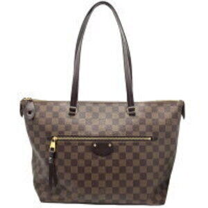 LOUIS VUITTON Iena Damier Ebene Brown Tote Bag Handbag Shoulder